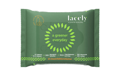lacely Desinfektionstücher | 24er Pack x 25 Tücher